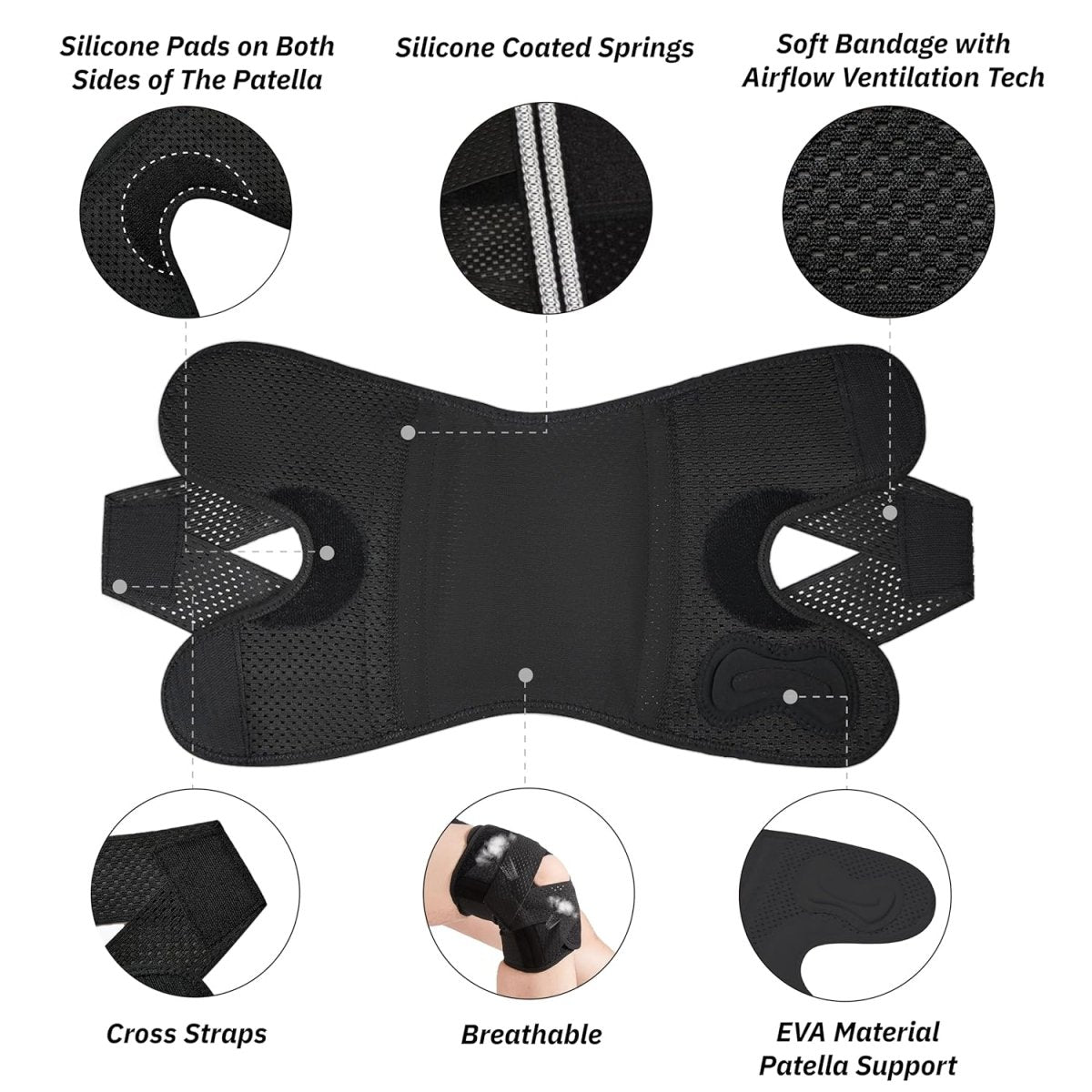 Knee Brace with Side Stabilizers - LightsBetter