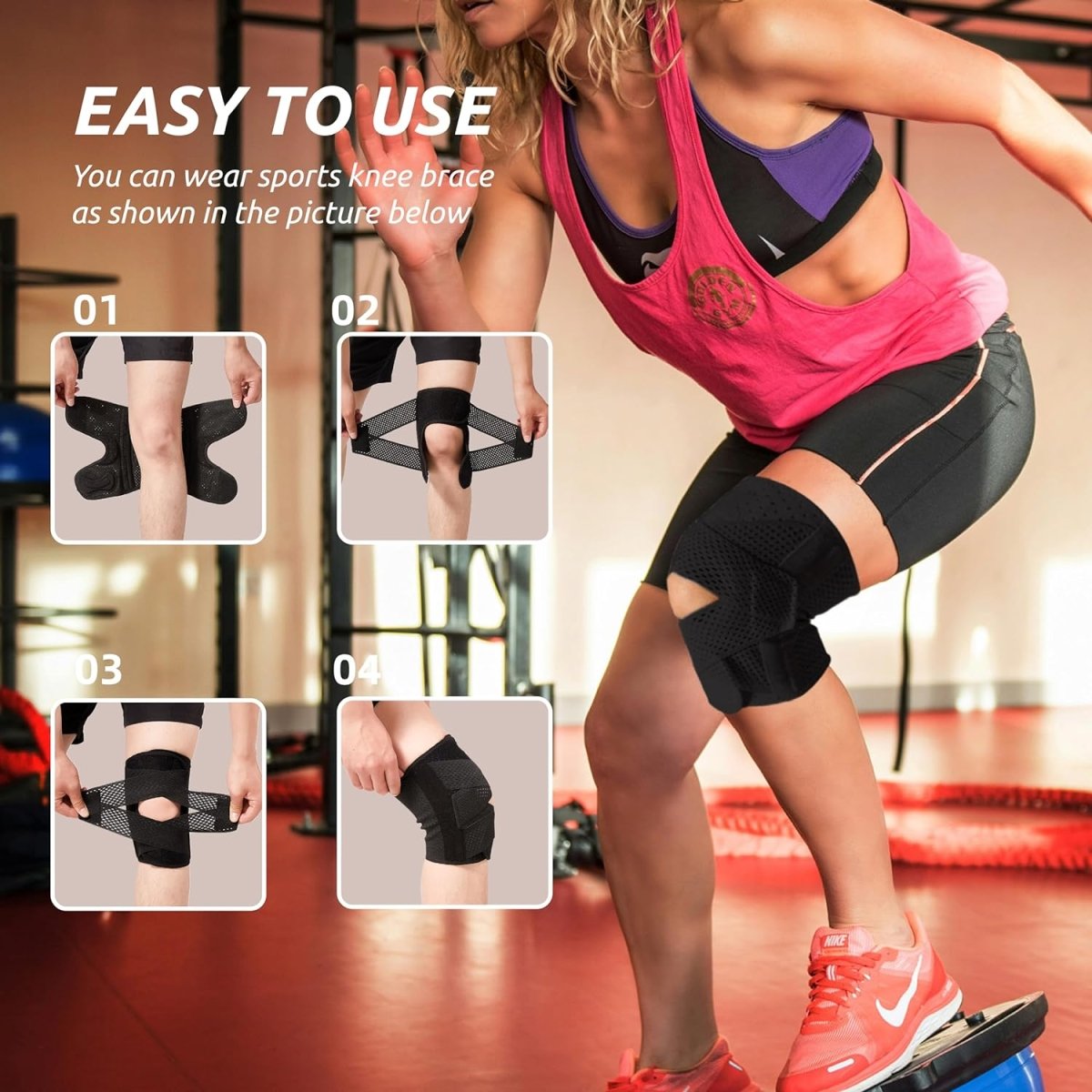 Knee Brace with Side Stabilizers - LightsBetter
