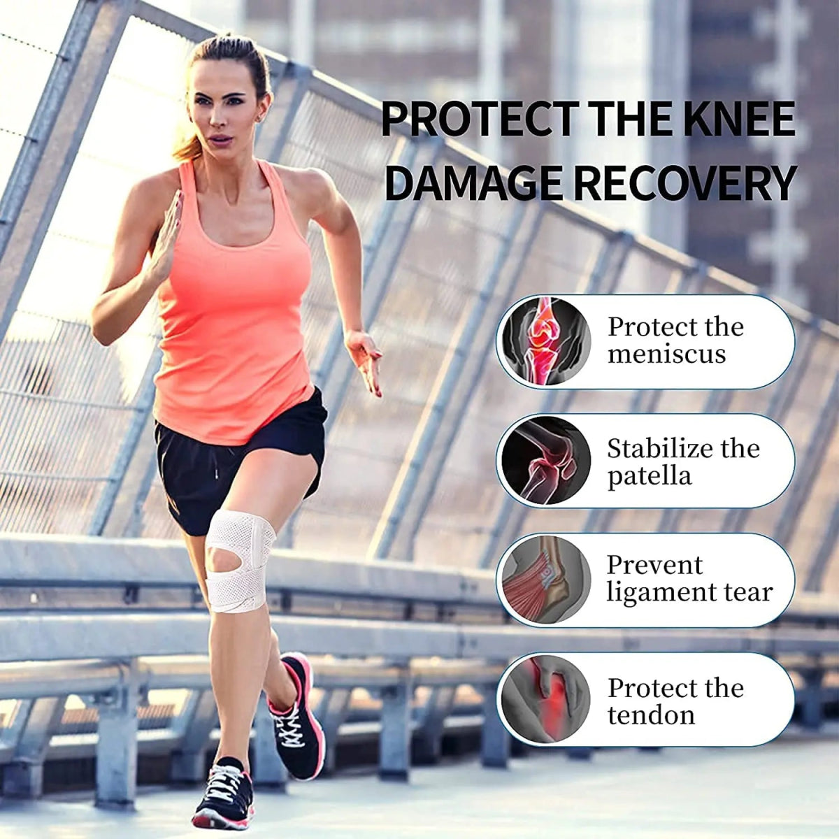 Knee Brace with Side Stabilizers - LightsBetter