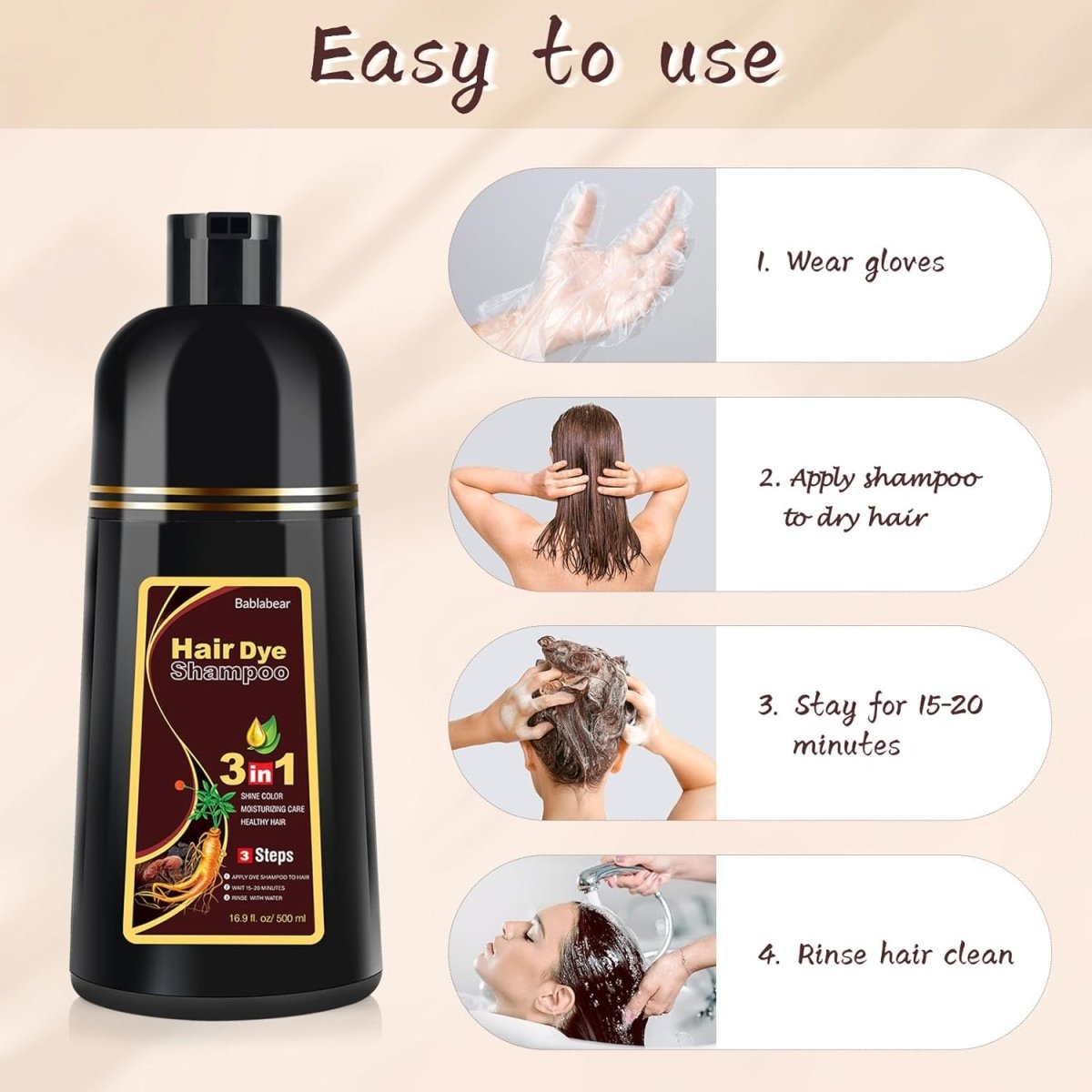 Narural Hair Dye Shampoo - LightsBetter