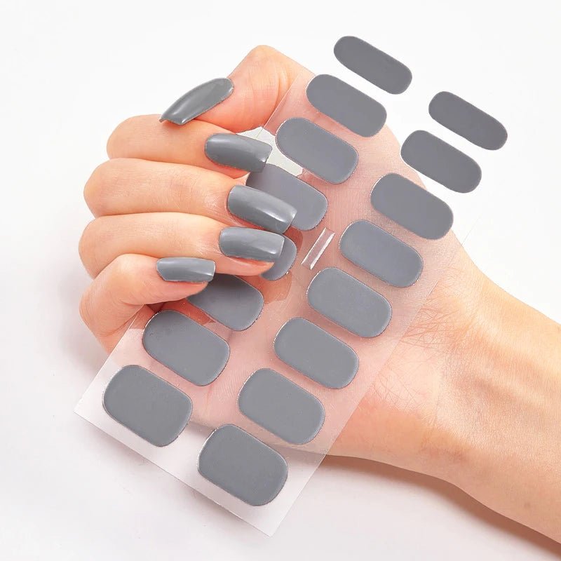 Semi - Cured Gel Nail / solid Colour - LightsBetter