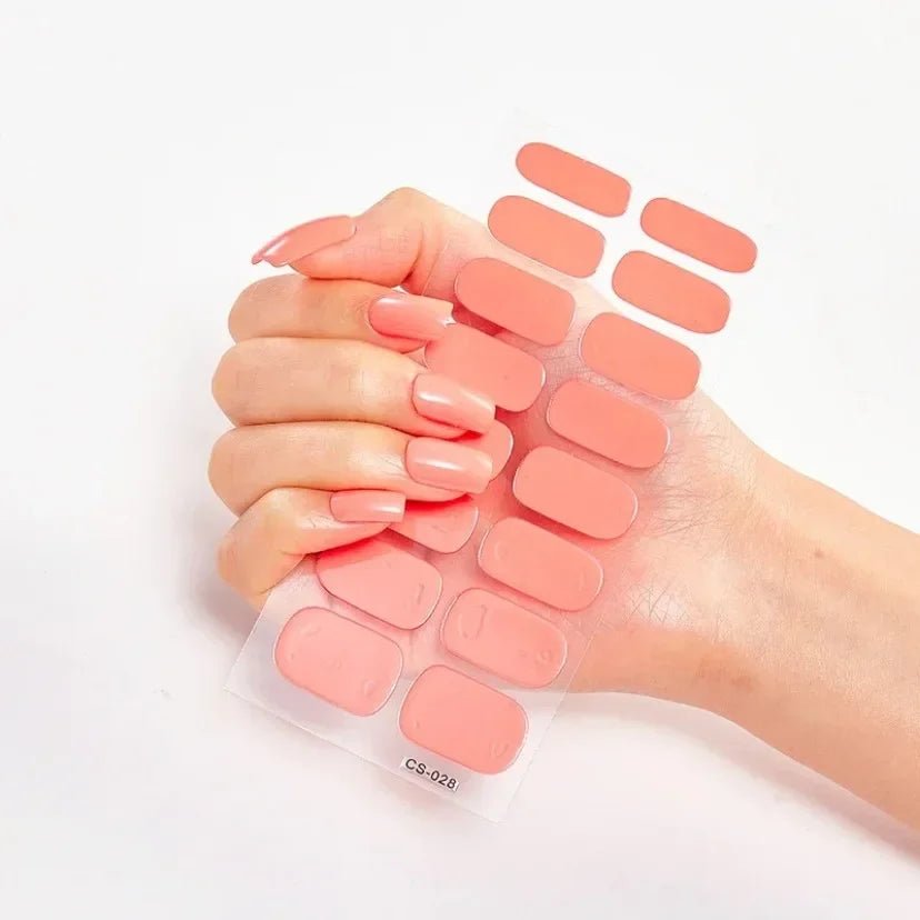 Semi - Cured Gel Nail / solid Colour - LightsBetter