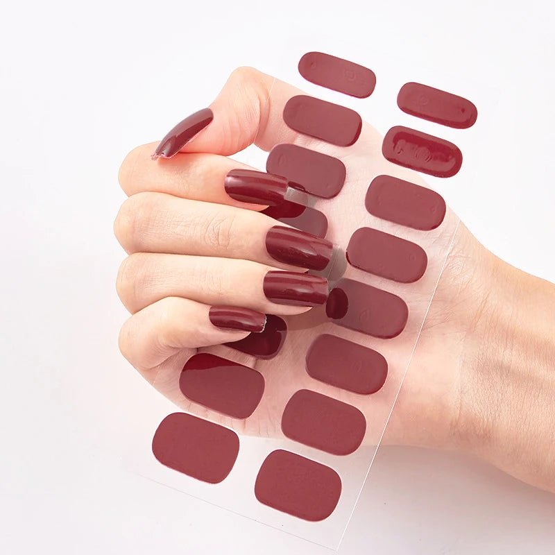 Semi - Cured Gel Nail / solid Colour - LightsBetter