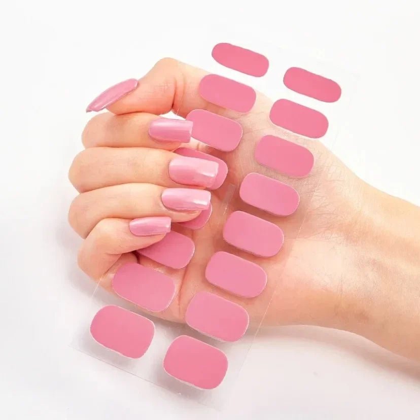 Semi - Cured Gel Nail / solid Colour - LightsBetter