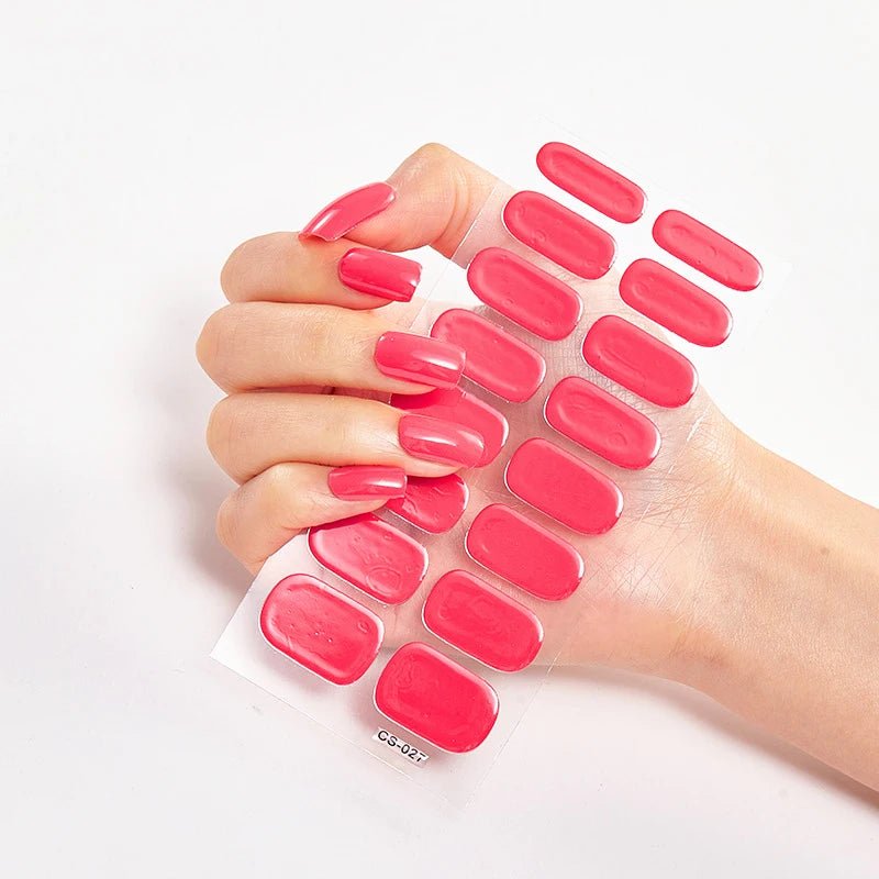 Semi - Cured Gel Nail / solid Colour - LightsBetter