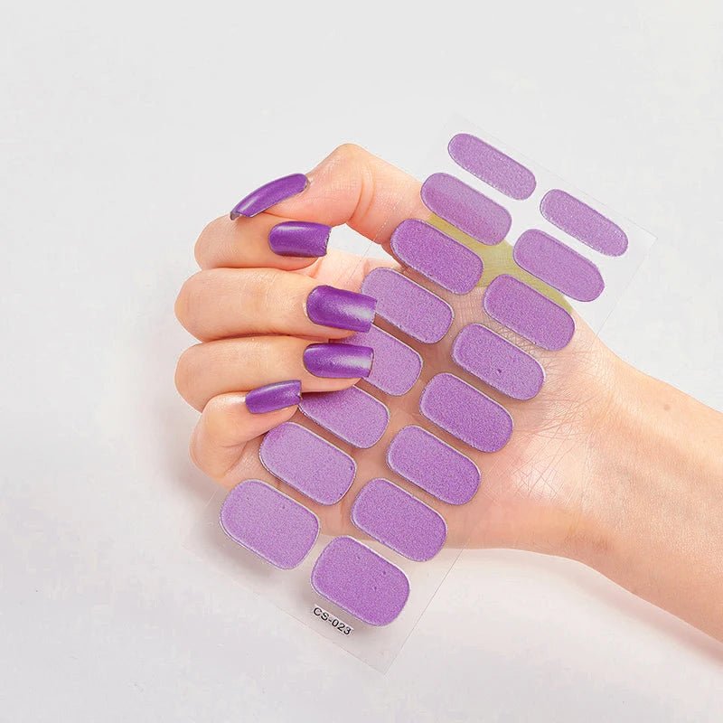 Semi - Cured Gel Nail / solid Colour - LightsBetter