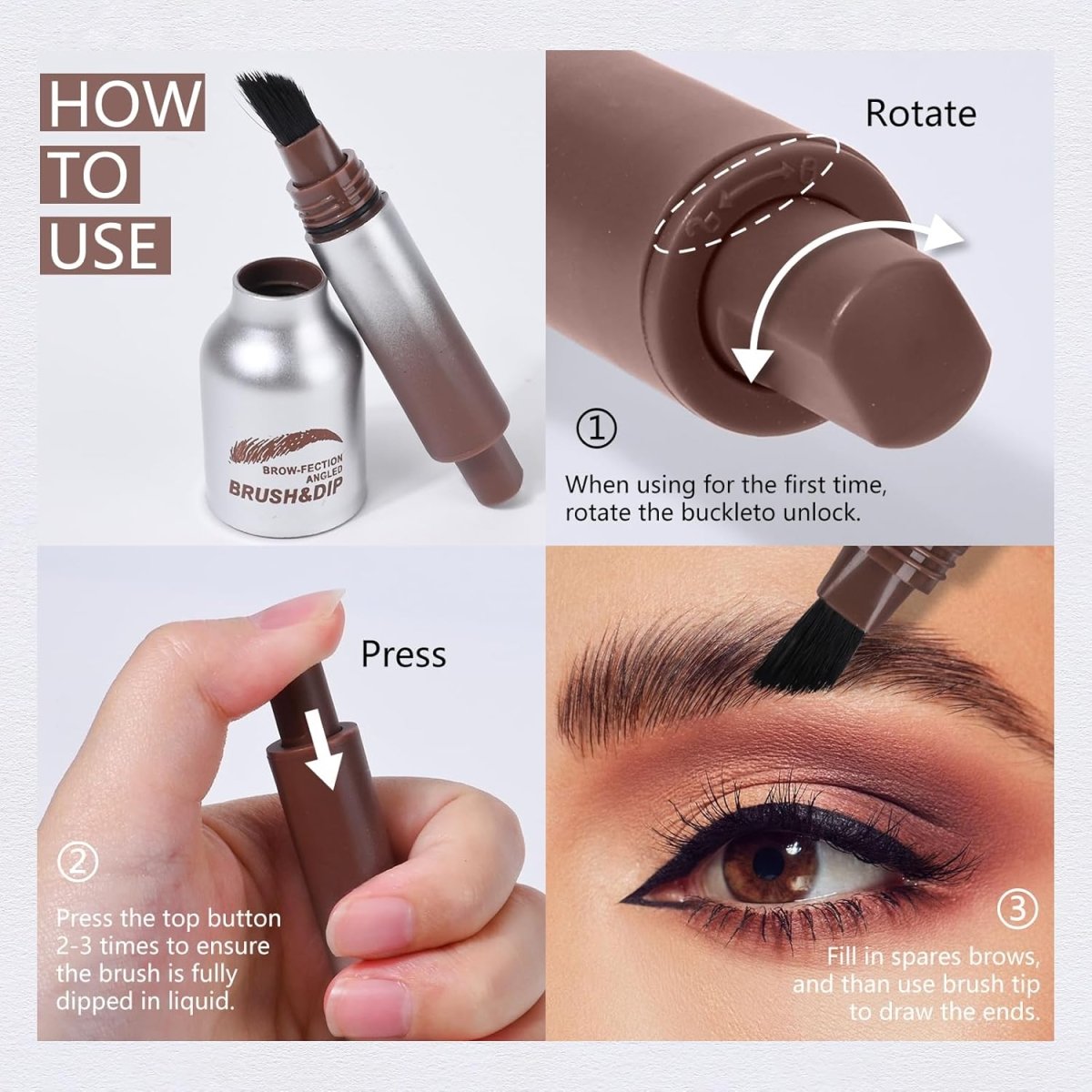 Waterproof Eyebrow Angled Brush - LightsBetter