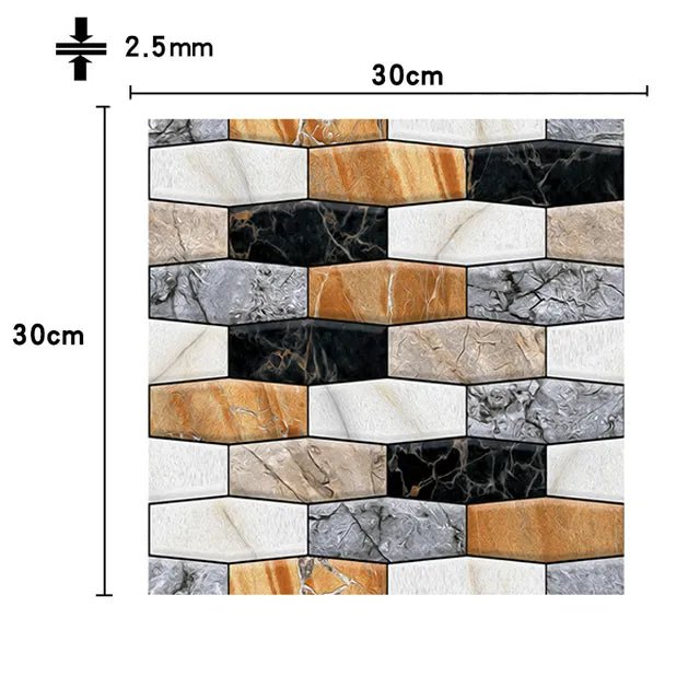 3D Self-Adhesive Wall Tiles/12Pcs - LightsBetter