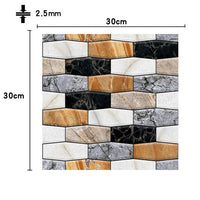 Thumbnail for 3D Self-Adhesive Wall Tiles/12Pcs - LightsBetter