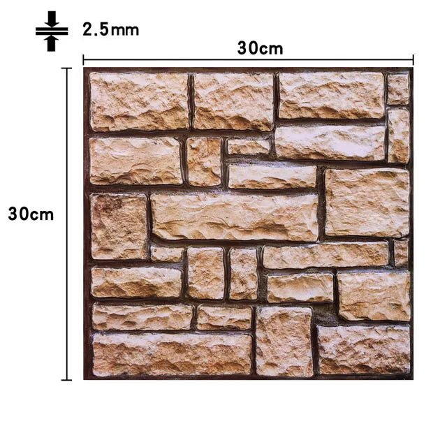 3D Self-Adhesive Wall Tiles/12Pcs - LightsBetter