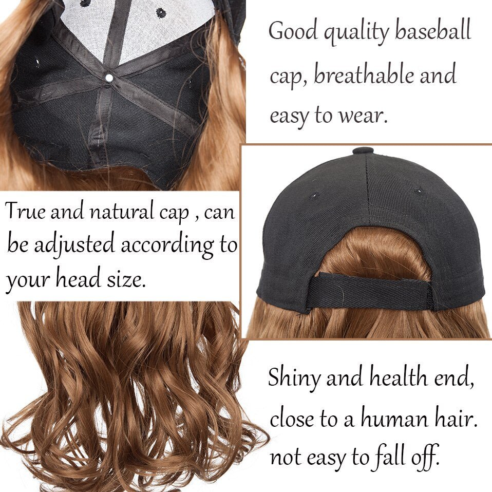 Baseball Cap Long Hair Wig - LightsBetter