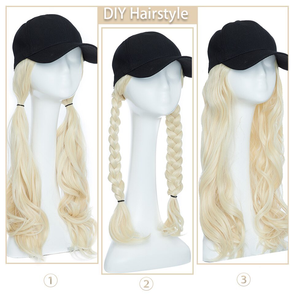 Baseball Cap Long Hair Wig - LightsBetter