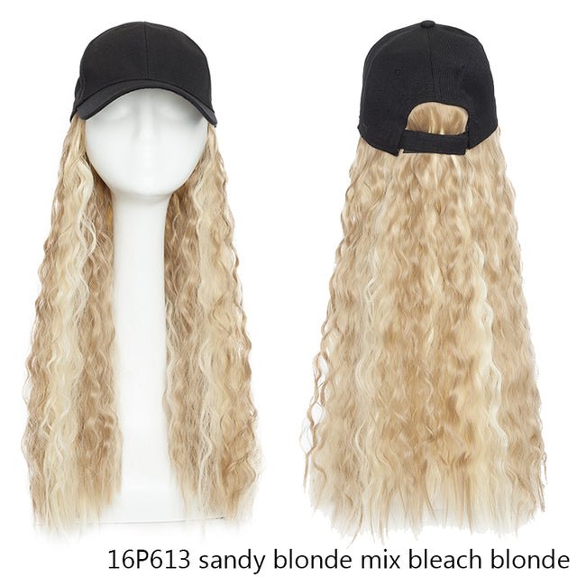Baseball Cap Long Hair Wig - LightsBetter
