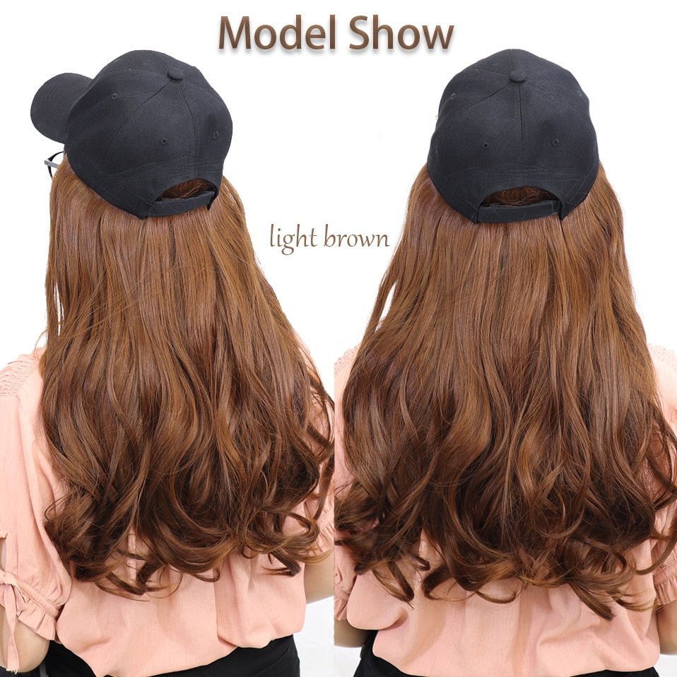 Baseball Cap Long Hair Wig - LightsBetter