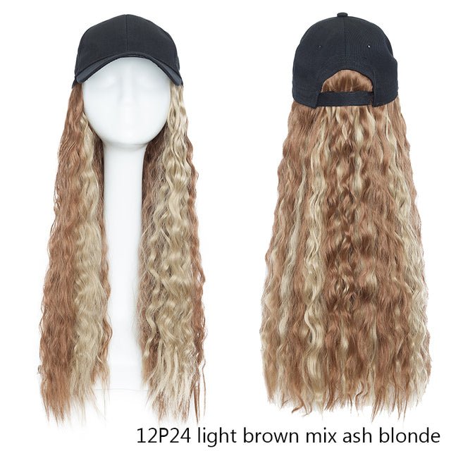 Baseball Cap Long Hair Wig - LightsBetter