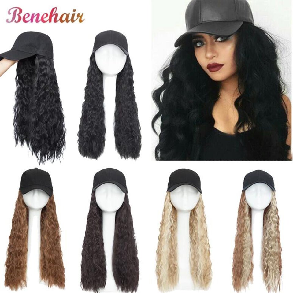 Baseball Cap Long Hair Wig - LightsBetter