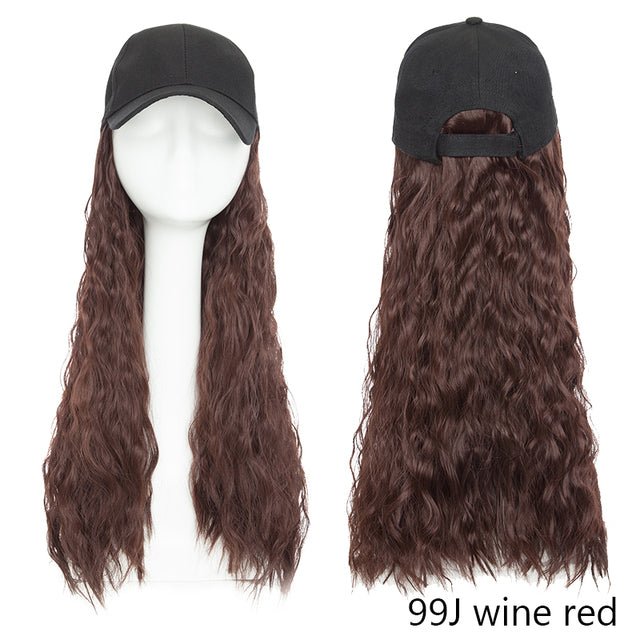 Baseball Cap Long Hair Wig - LightsBetter