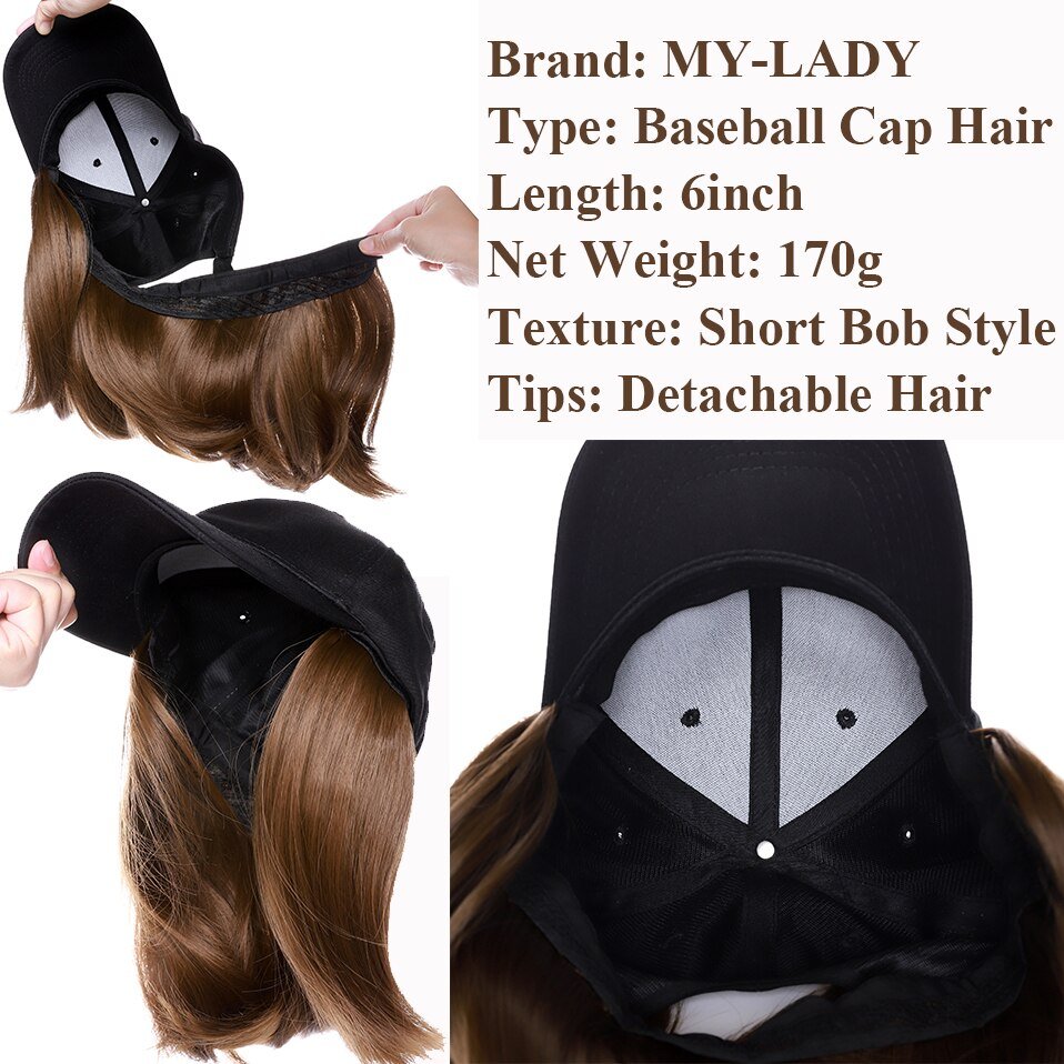 Baseball Cap Short Hair Wig - LightsBetter