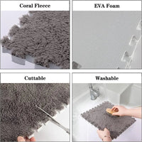 Thumbnail for Fluffy Puzzle Floor Mat - LightsBetter
