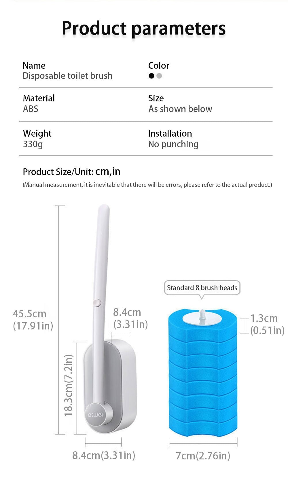 Hygienic Toilet Brush - LightsBetter