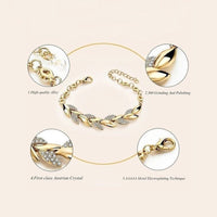 Thumbnail for Leaves Crystal Bracelet - LightsBetter