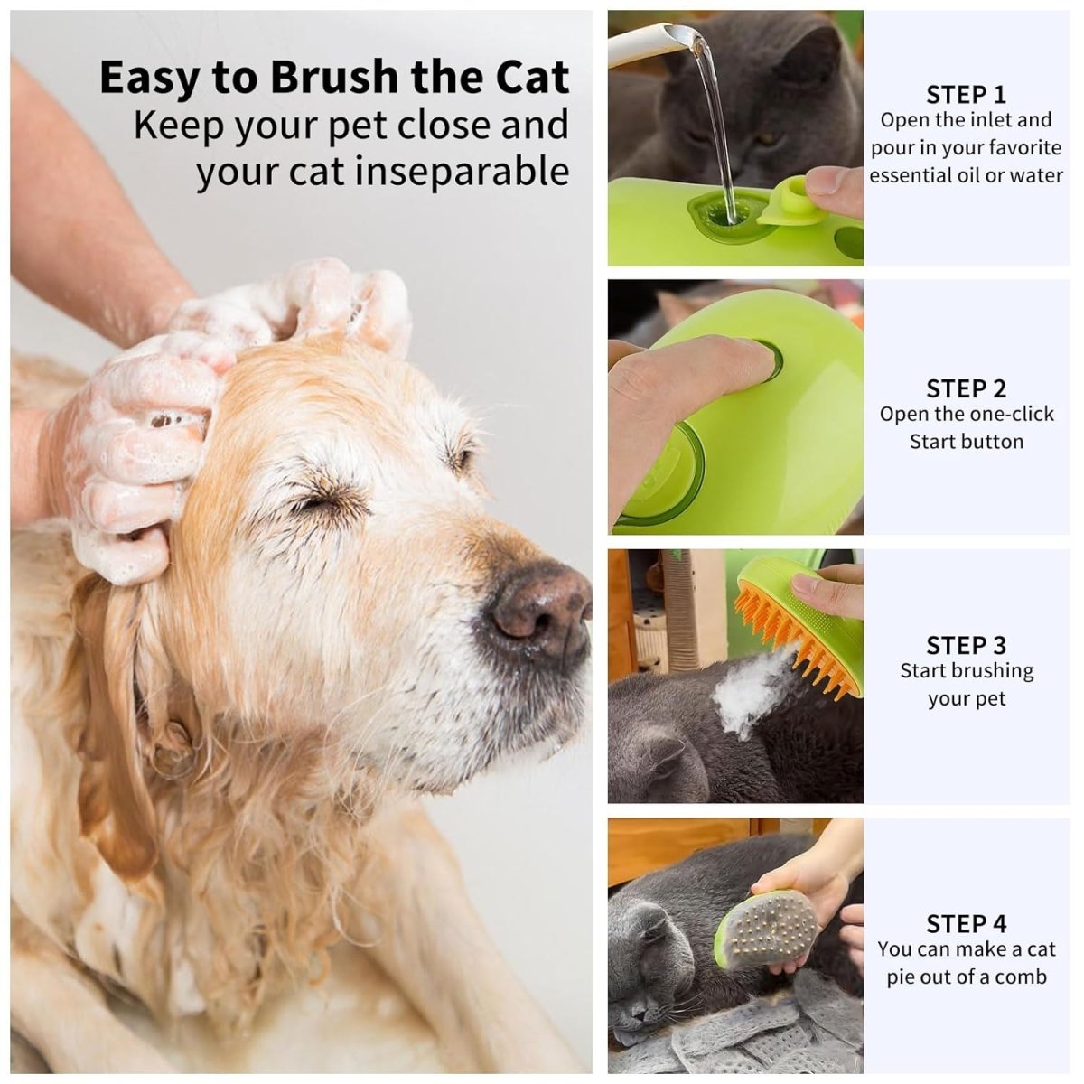 Pet Steam Brush - LightsBetter