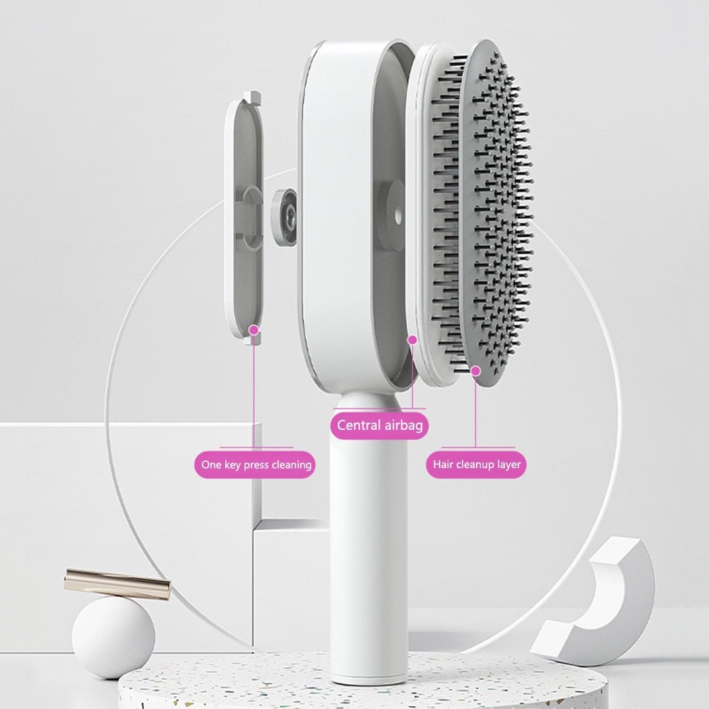 Self Cleaning Hair Brush - LightsBetter