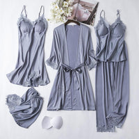 Thumbnail for Silk Satin Lingerie 5PCS - LightsBetter