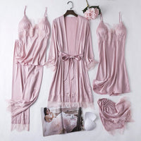 Thumbnail for Silk Satin Lingerie 5PCS - LightsBetter
