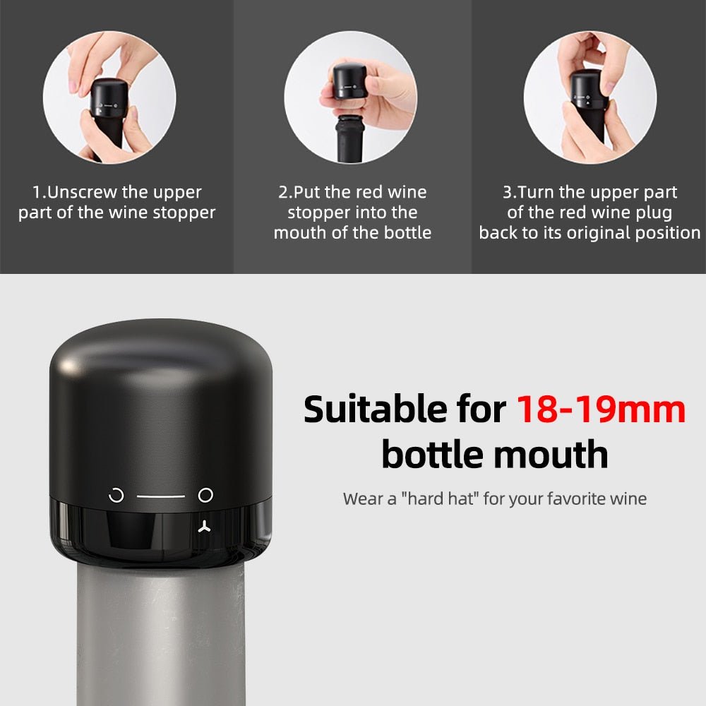 Vacuum Wine Bottle Stopper - LightsBetter