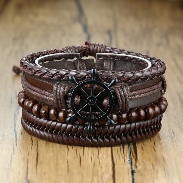 Vnox Leather Bracelets - LightsBetter