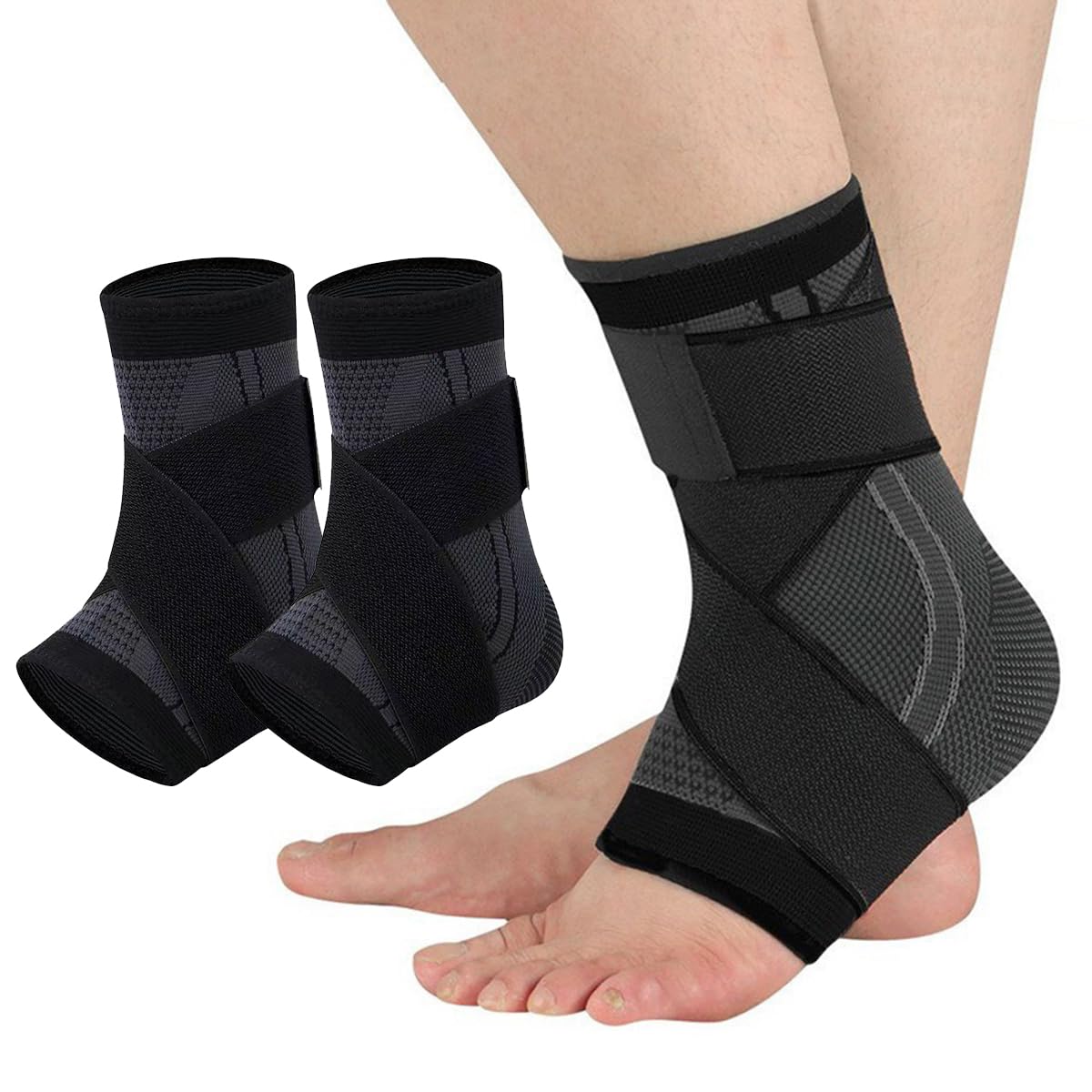Ankle Compression Sleeve / Pair - LightsBetter