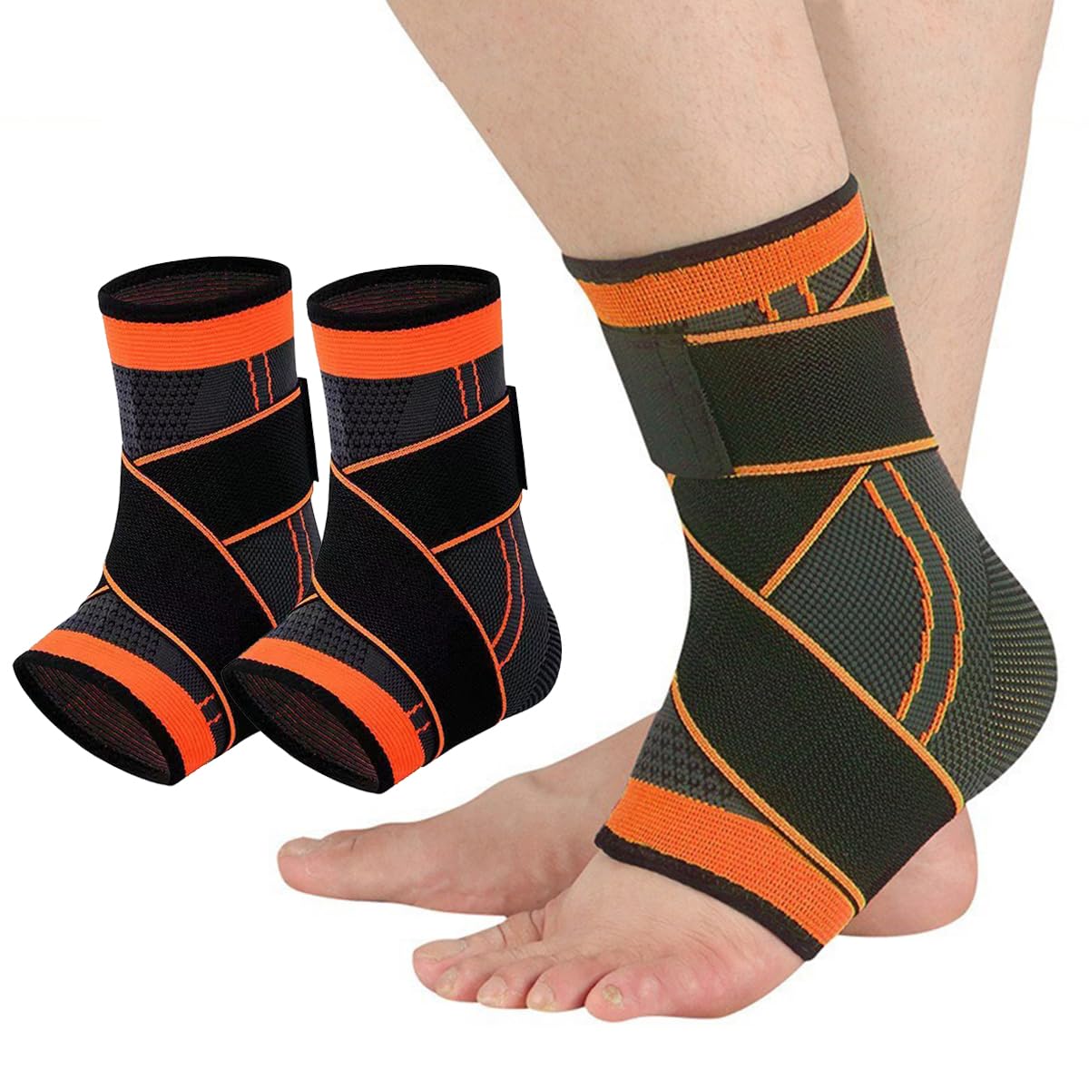 Ankle Compression Sleeve / Pair - LightsBetter