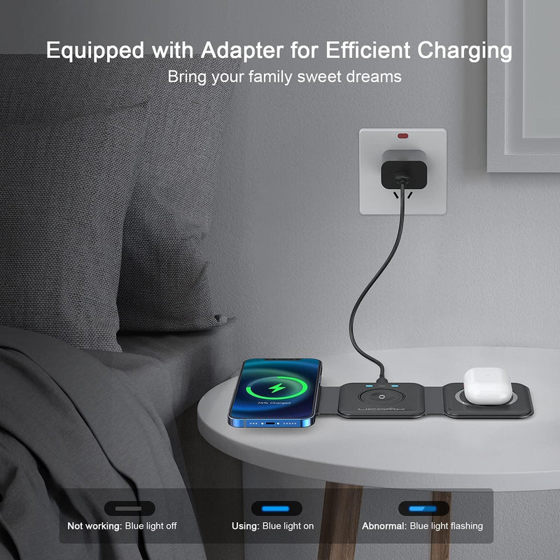 3 In 1 Magnetic Wireless Charger Pad - LightsBetter