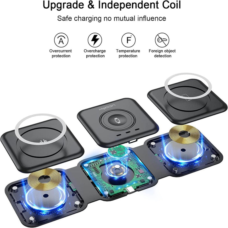 3 In 1 Magnetic Wireless Charger Pad - LightsBetter