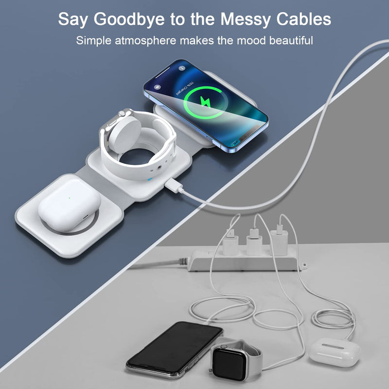3 In 1 Magnetic Wireless Charger Pad - LightsBetter