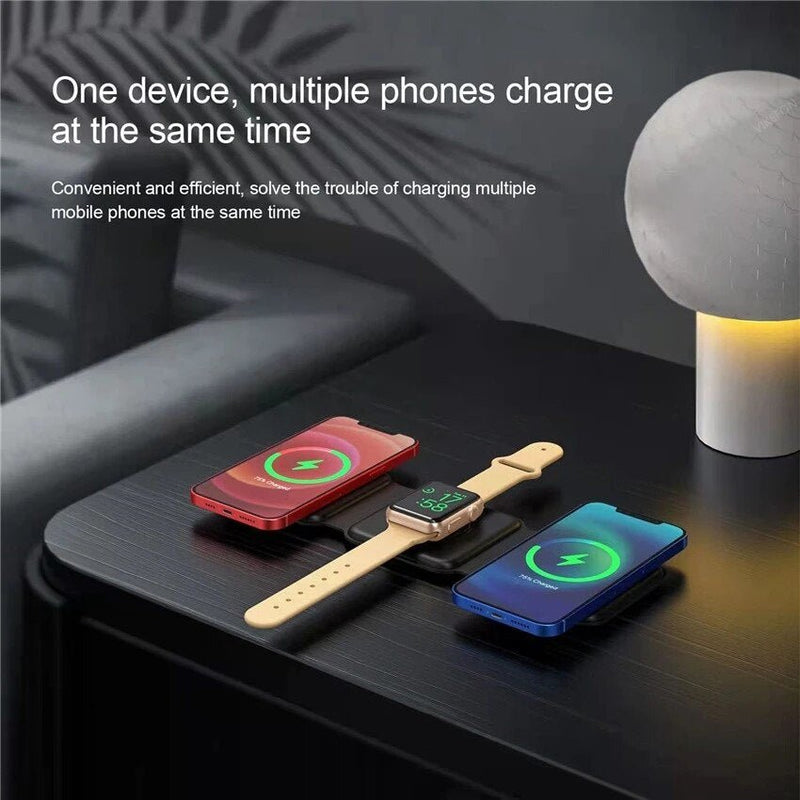 3 In 1 Magnetic Wireless Charger Pad - LightsBetter