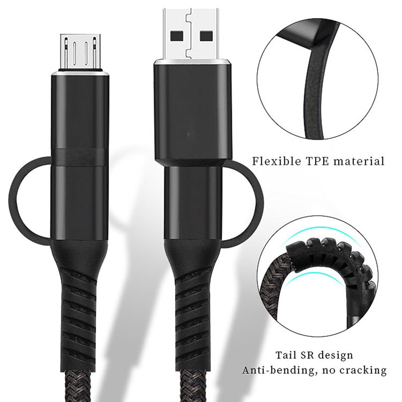 4 In 1 USB Cable - LightsBetter
