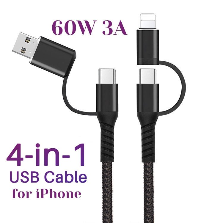 4 In 1 USB Cable - LightsBetter