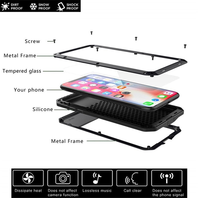 Armor Metal Phone Case/iPhone - LightsBetter