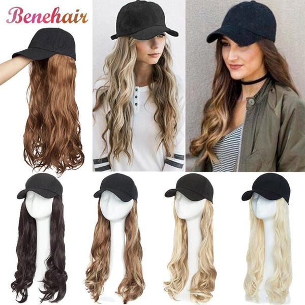 Baseball Cap Long Hair Wig - LightsBetter