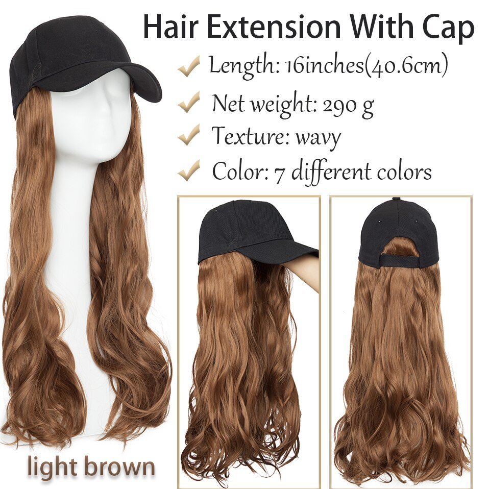 Baseball Cap Long Hair Wig - LightsBetter