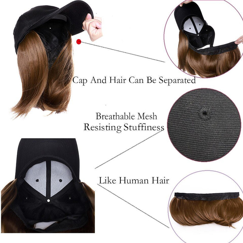 Baseball Cap Short Hair Wig - LightsBetter