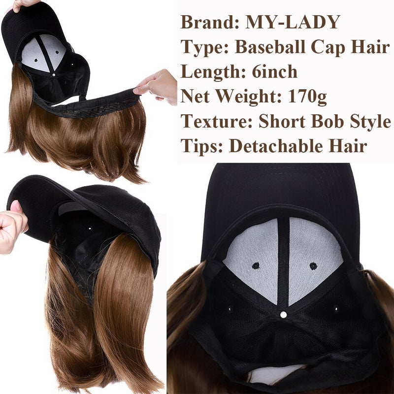 Baseball Cap Short Hair Wig - LightsBetter