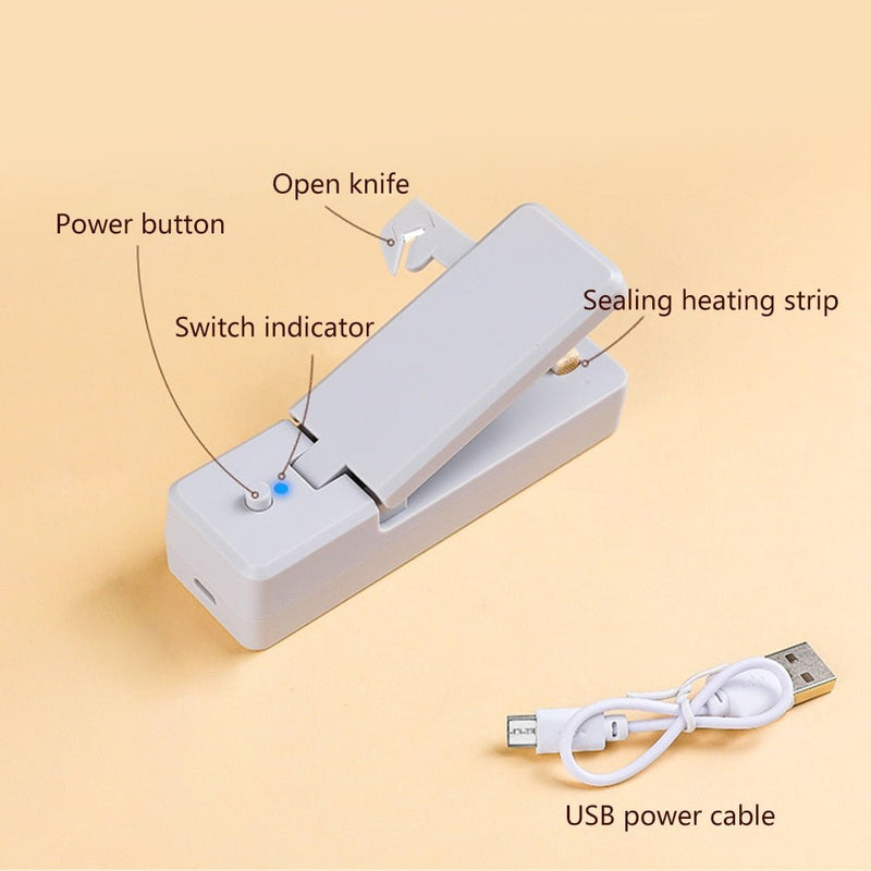 Chargeable Mini Bag Sealer - LightsBetter