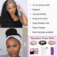 Thumbnail for Deep Wave Headband Human Hair Wigs - LightsBetter