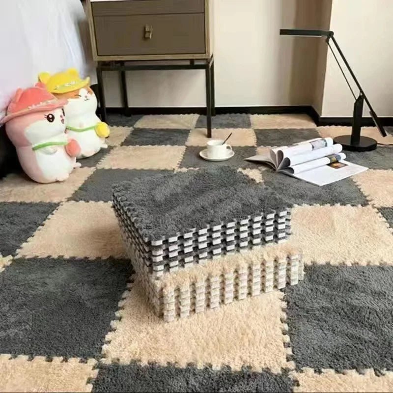 Fluffy Puzzle Floor Mat - LightsBetter