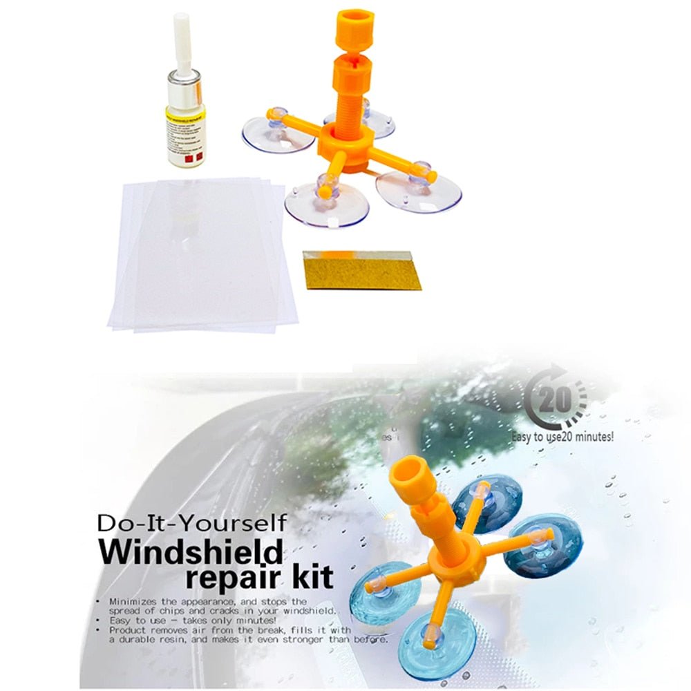 Amazing Fashion Windshield Repair Kit Cracked Glass Repair Kit to Fix Auto Glass Windshield Crack Chip Scratch