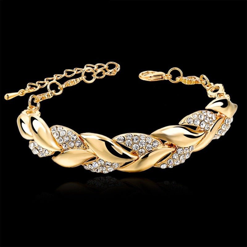 Leaves Crystal Bracelet - LightsBetter