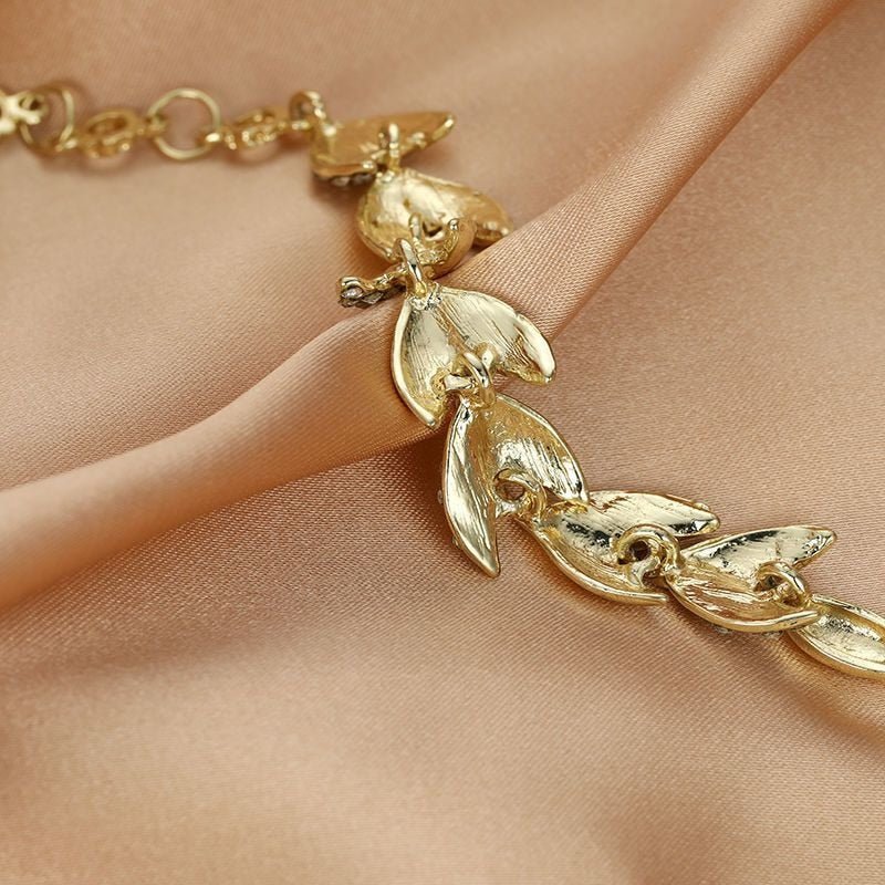 Leaves Crystal Bracelet - LightsBetter